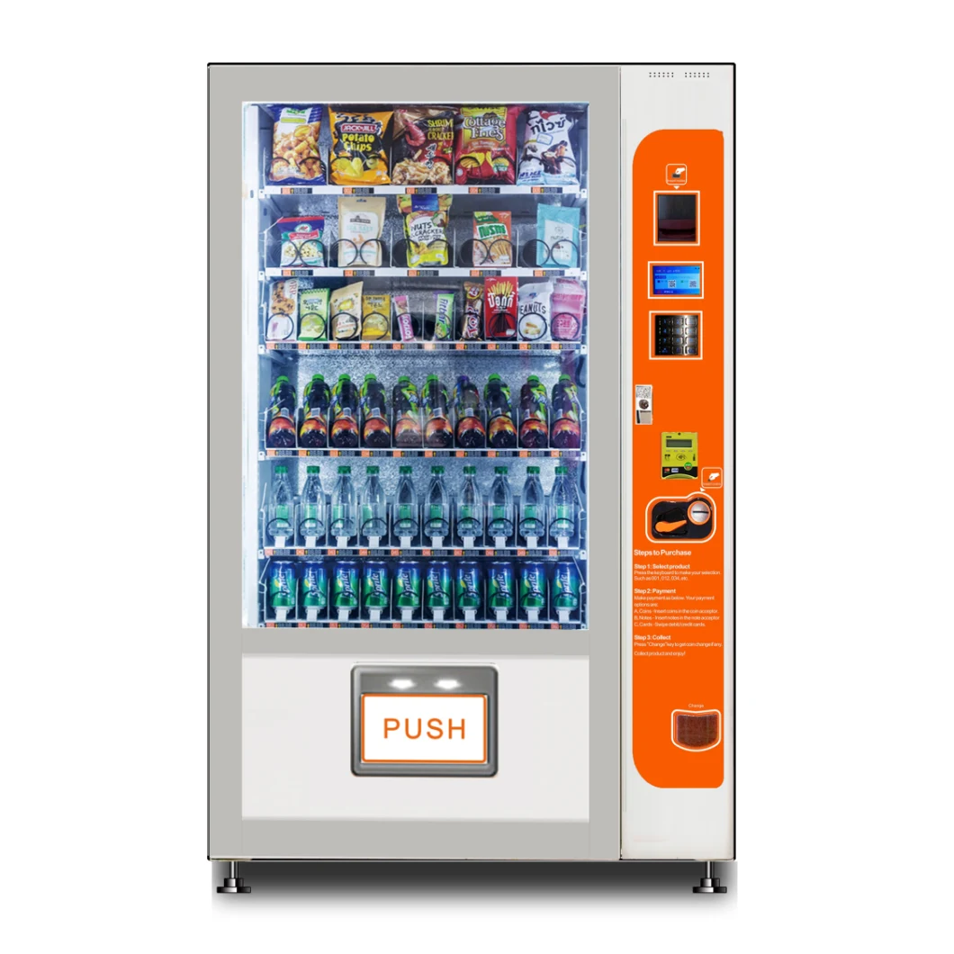 Automatic Combo Refrigerated Vending Machines for Snack Beverage Drink (XY-DLE-10C)