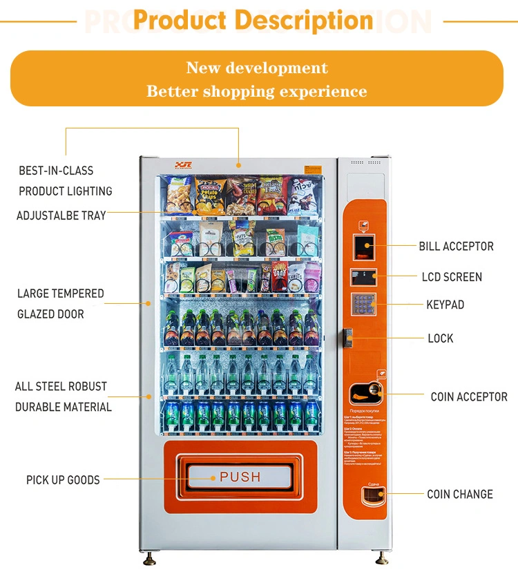 Xy Heated Hot Food Pizze Locker Vending Machine Soups Noodles