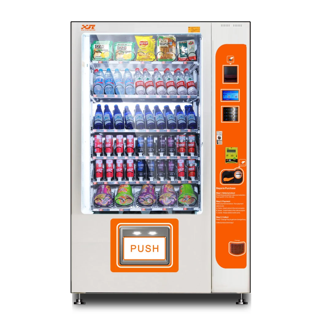 Automatic Combo Refrigerated Vending Machines for Snack Beverage Drink (XY-DLE-10C)