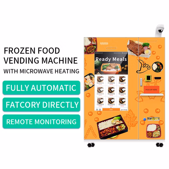 Máquina de venda automática de alimentos congelados com tela de toque grande e totalmente automática de 49 polegadas