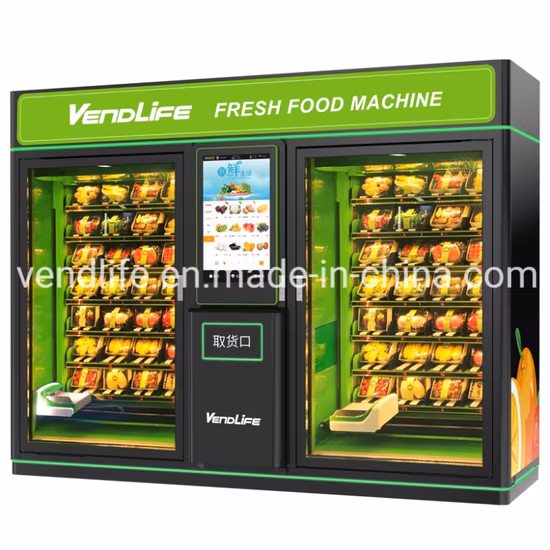 Suporte à personalização Máquina de venda automática de comida fresca de autoatendimento com tela sensível ao toque